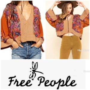 Free People boho crop top
